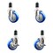 Service Caster 4 Inch 316SS Blue Poly Swivel 1-5/8 Inch Expanding Stem Caster Brake SCC, 2PK SS316EX20S414-PPUB-BLUE-2-TLB-2-158 - alternate 1
